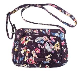 Vera Bradly Cross Body Purse, Purple, Floral